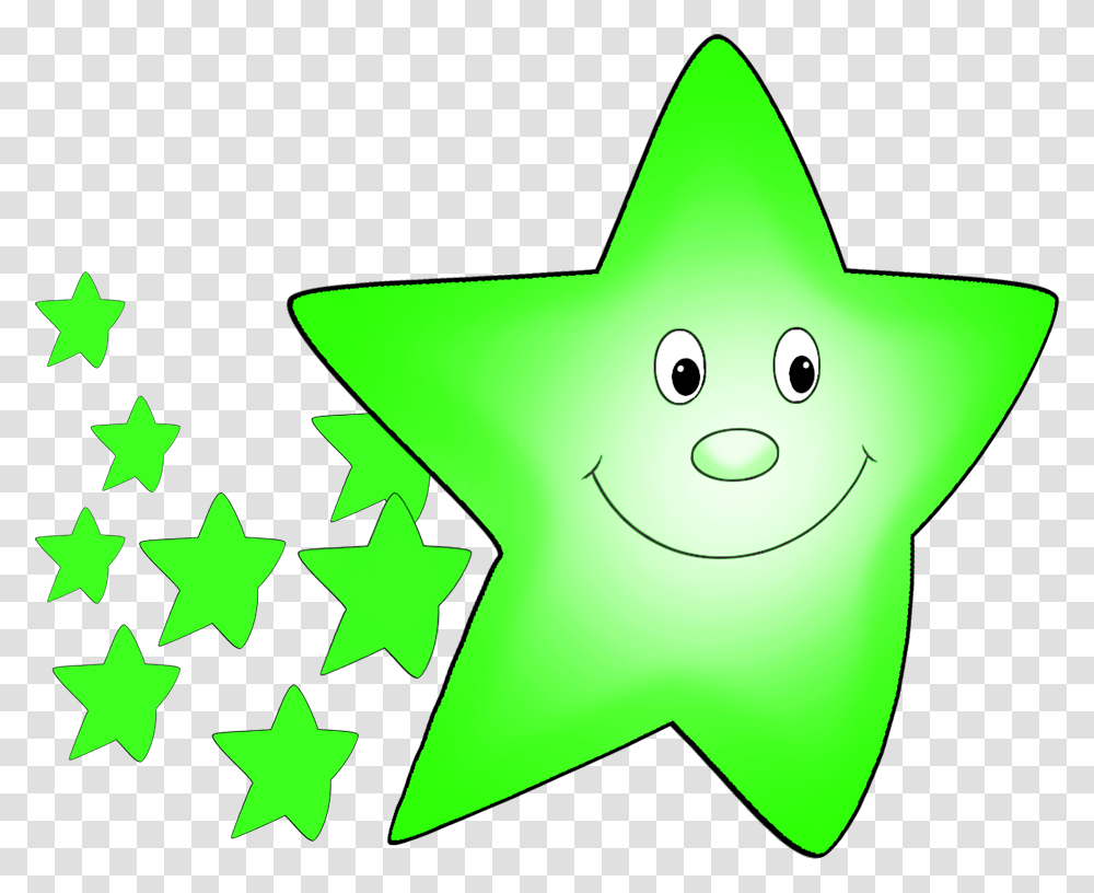 Comet Clipart Orange Star With Smaller Stars Cartoon Stars Gif, Star Symbol, Recycling Symbol Transparent Png