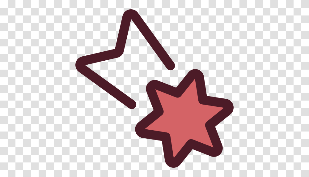 Comet Icon, Star Symbol, Leaf, Plant, Maroon Transparent Png