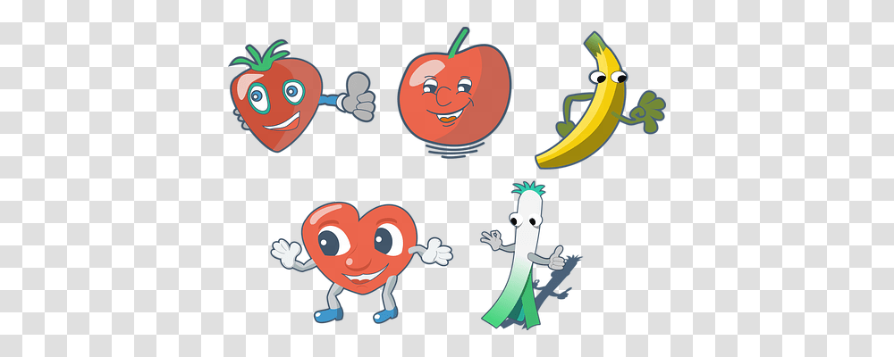 Comic Food, Plant, Face Transparent Png