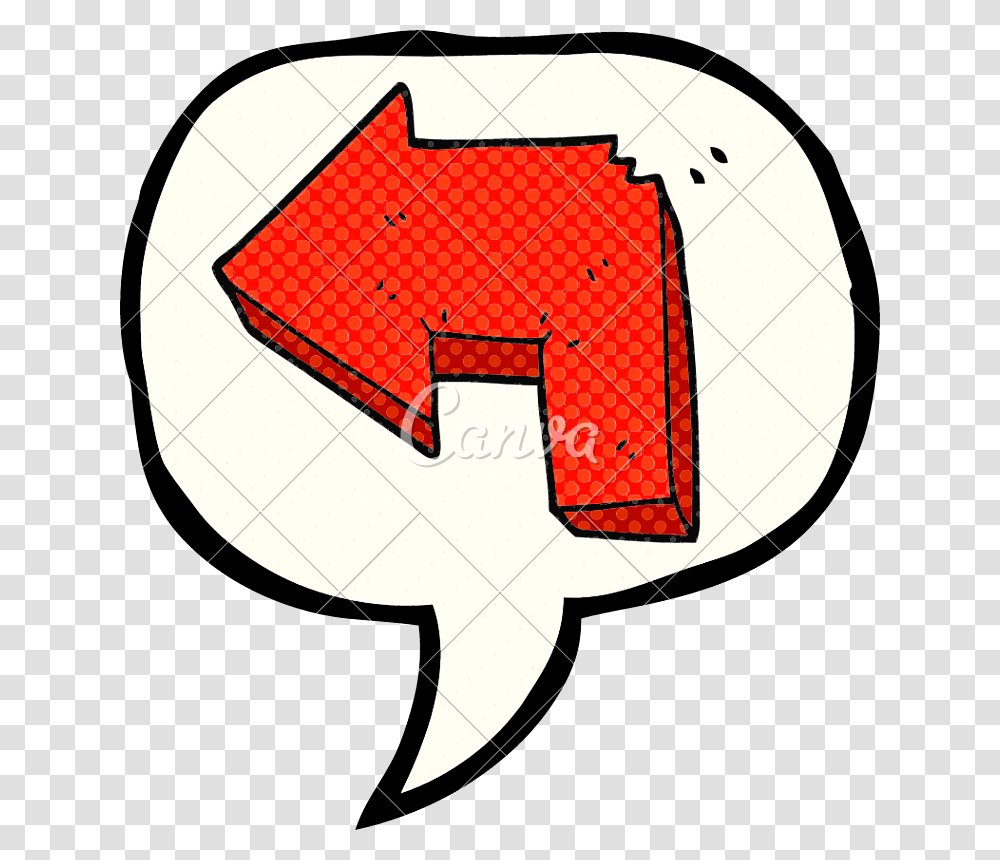Comic Book Speech Bubble With Direction Arrow, Star Symbol, Number Transparent Png
