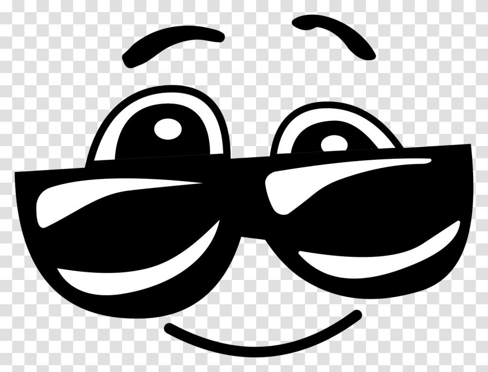 Comic Cool Emoji Emoticon Face Smiley Sunglasses Sharma Ji Ka Ladka, Stencil, Mask Transparent Png
