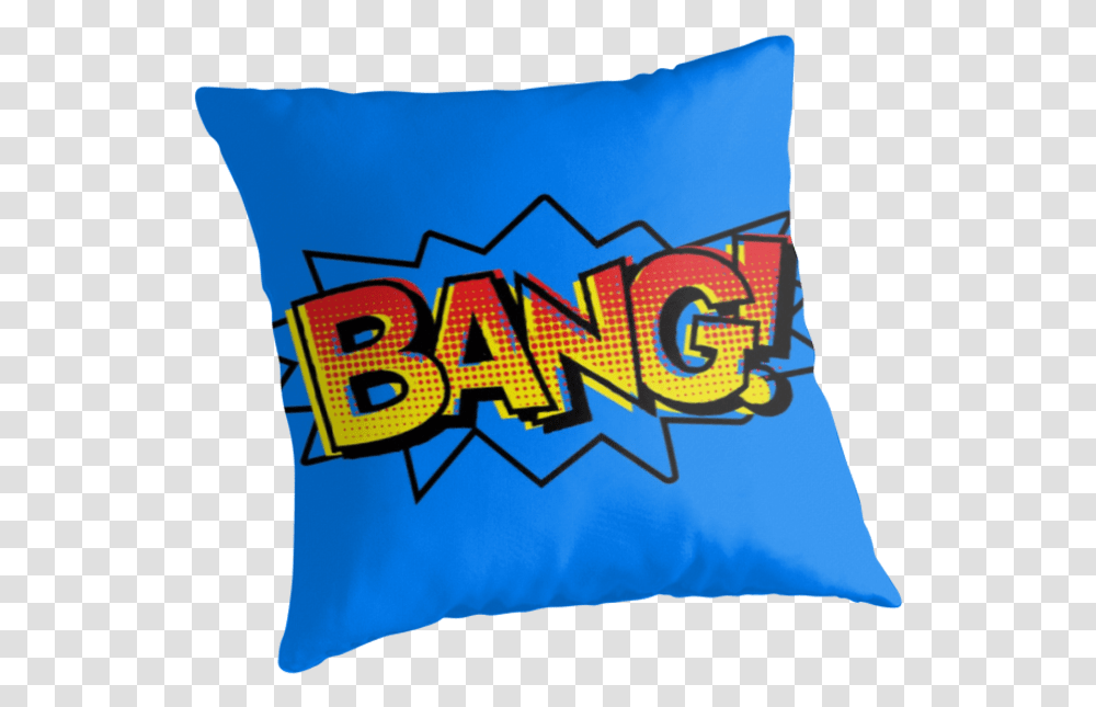 Comic Onomatopoeia Throw Pillows By Gtdesigns Cushion, Poster, Advertisement Transparent Png