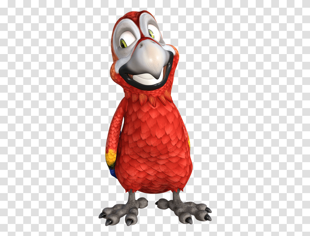 Comic Parrot Macaw Cartoon Character Comic Papagei, Toy, Beak, Bird, Animal Transparent Png