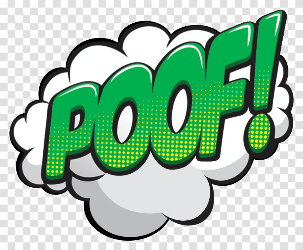 Comic Poof Clipart Poof, Label, Logo Transparent Png