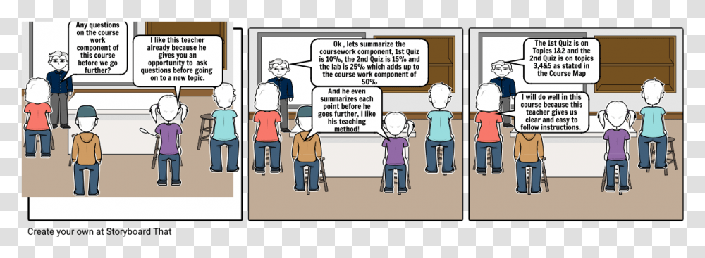 Comic Strip About Asking Question To A Teacher, Comics, Book, Person, Pants Transparent Png