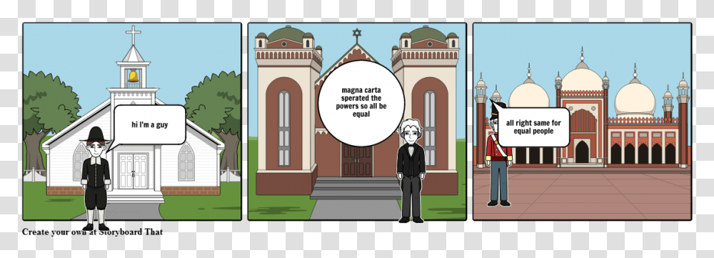 Comic Strip About Faith In God, Person, Architecture, Building, Book Transparent Png