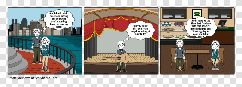 Comic Strip On Air Pollution, Person, Human, Stage, Interior Design Transparent Png