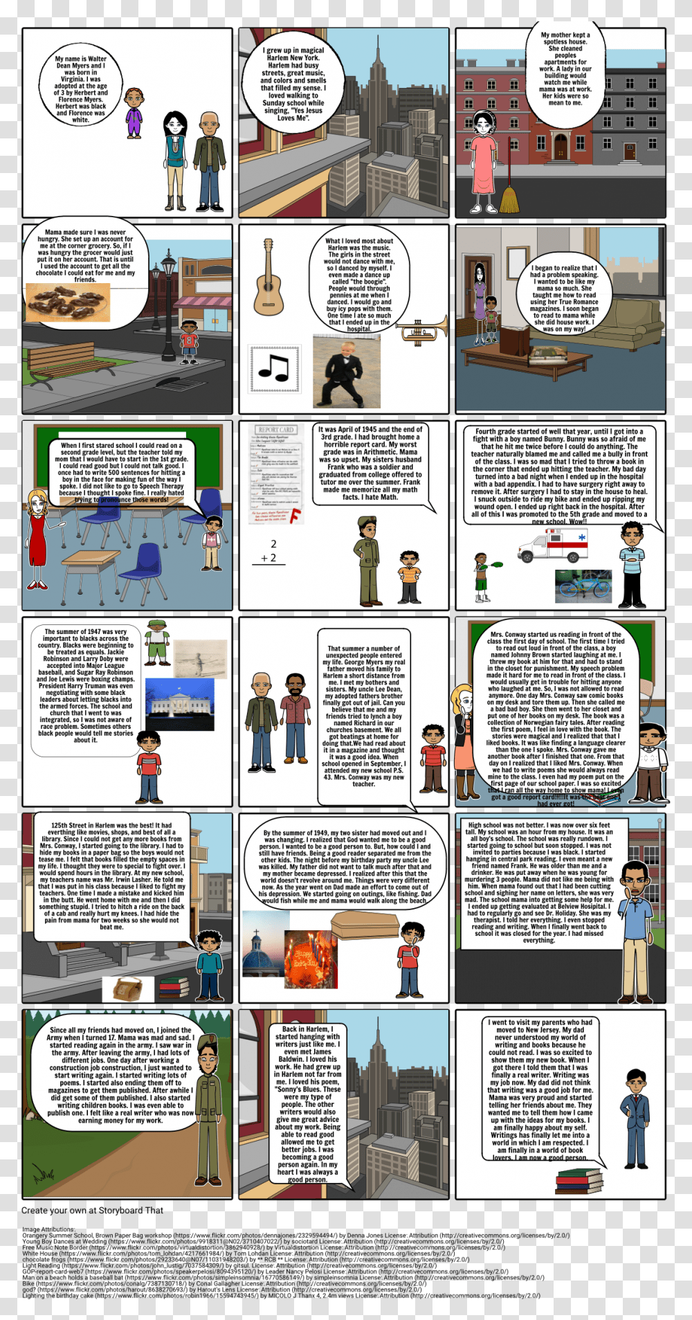 Comic Strips Of Walter Dean Myers Bad Boy, Person, Page, Newspaper Transparent Png