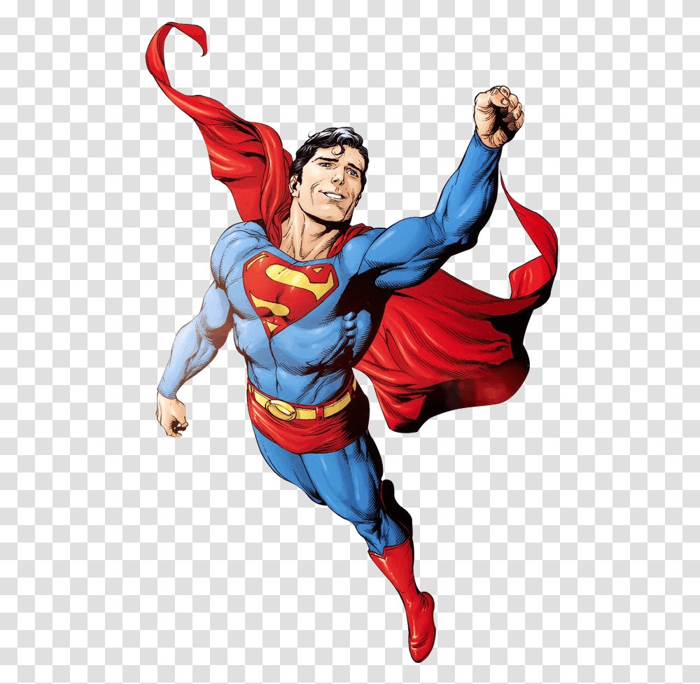 Comic Superman, Costume, Person, Hand, Book Transparent Png