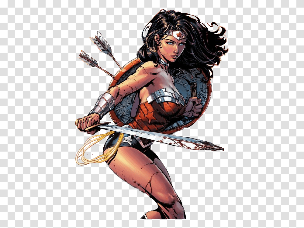 Comic Wonder Woman Art, Comics, Book, Person, Manga Transparent Png