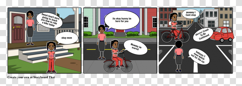 Comics, Bicycle, Vehicle, Transportation, Person Transparent Png