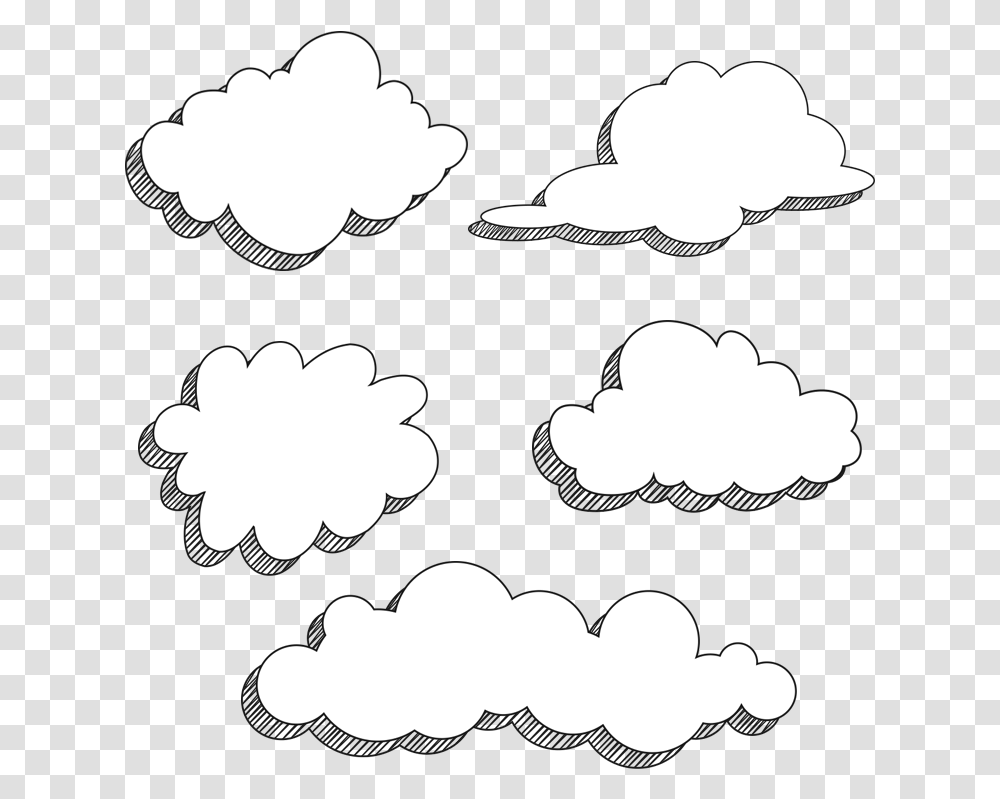 Comics Clouds Cartoon Drawing Free Download Hq Dibujos D Nubes, Stencil, Floral Design, Pattern Transparent Png