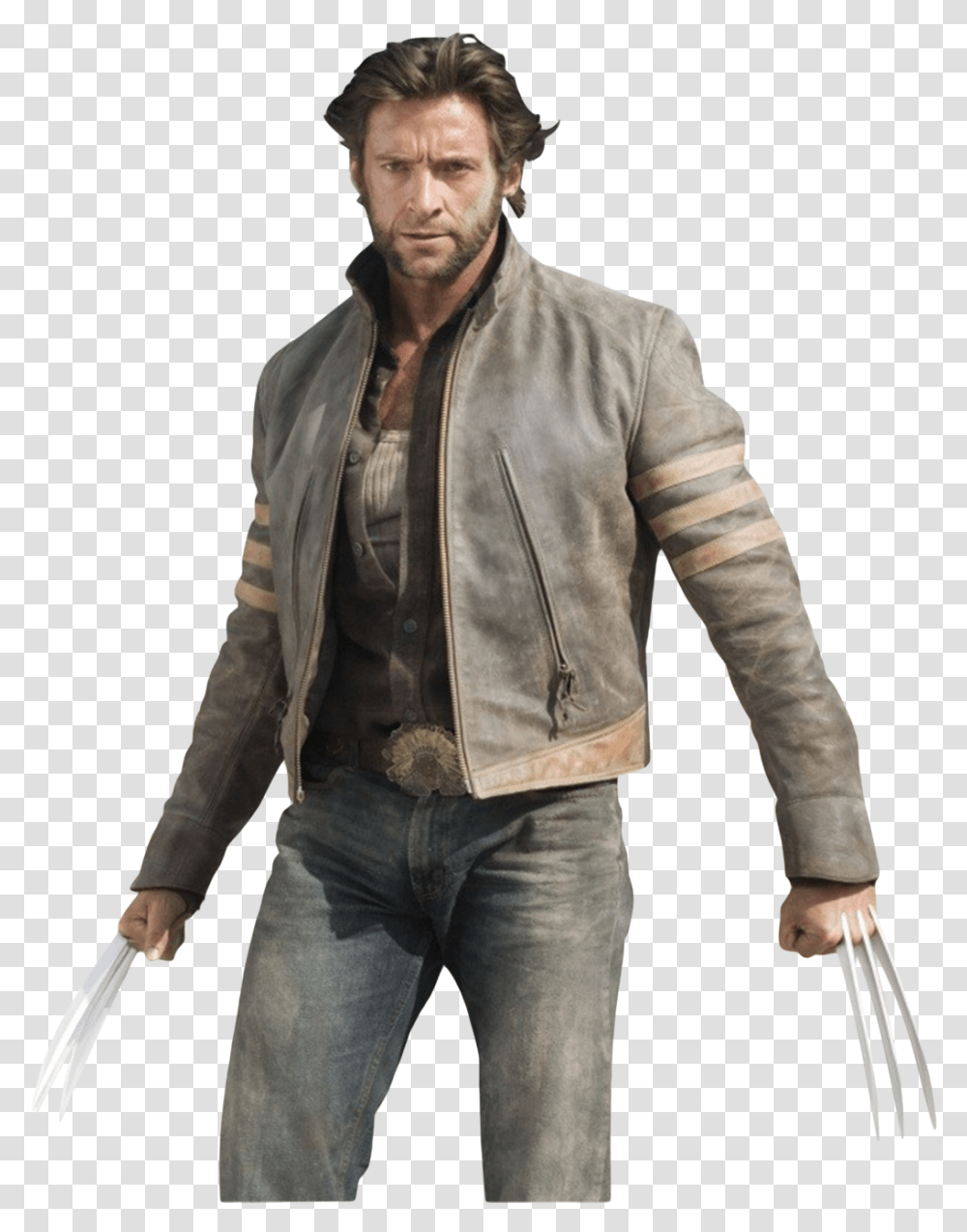 Comics Movies Wolverine X Men Origins Wolverine Hugh Jackman Wolverine Jacket, Apparel, Coat, Person Transparent Png