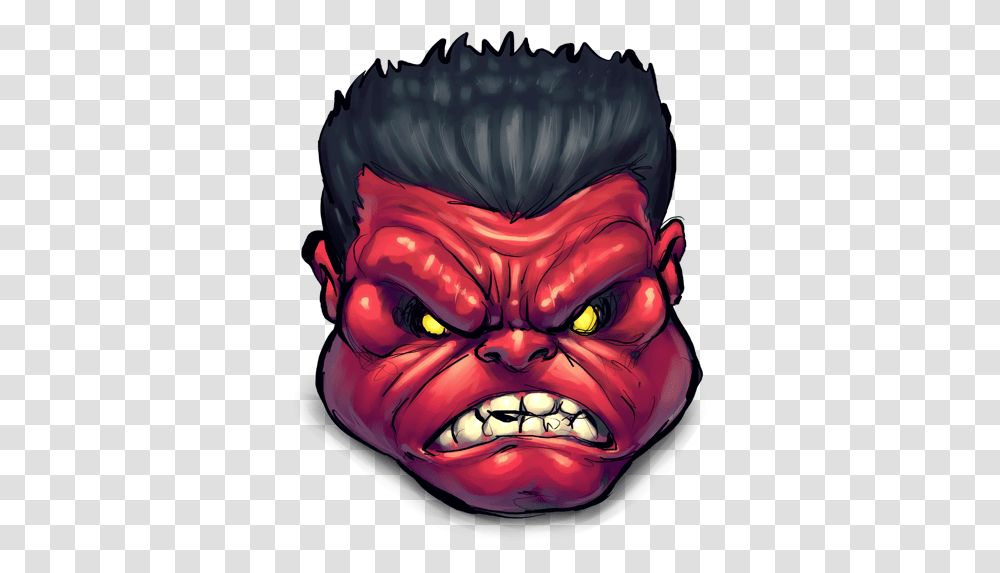 Comics Rulk Angry Icon Red Hulk Face, Graphics, Art, Modern Art, Lighting Transparent Png