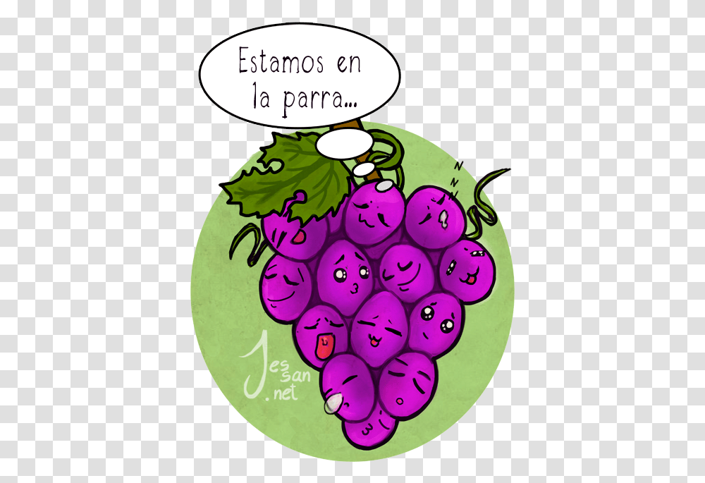 Comida Parlanchina Cartoon, Plant, Fruit, Food, Grapes Transparent Png
