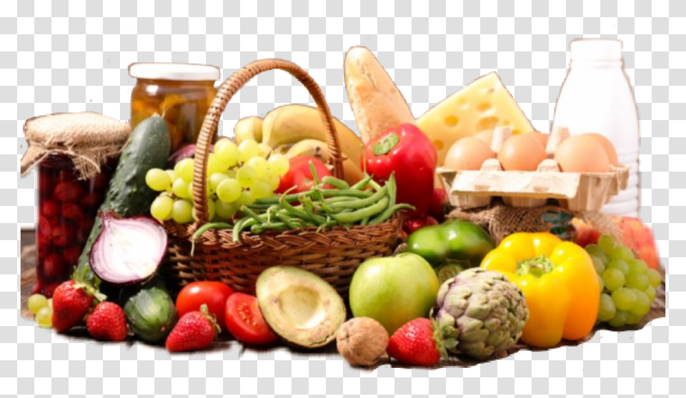 Comida Sticker Alimentos Alimentacion De Ahora, Basket, Plant, Shopping Basket, Food Transparent Png
