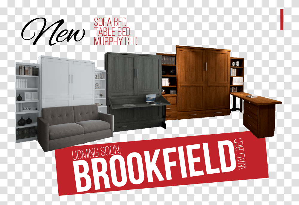 Coming Soon Brookfield Wallbed Vectors Best Seller, Furniture, Interior Design, Indoors, Couch Transparent Png