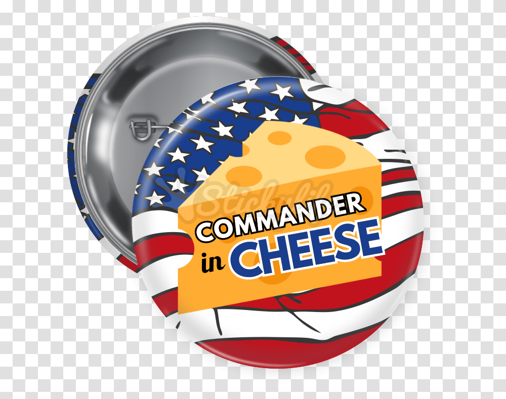 Commander In Cheese Custom Button Flag Of The United States, Helmet, Logo, Advertisement Transparent Png
