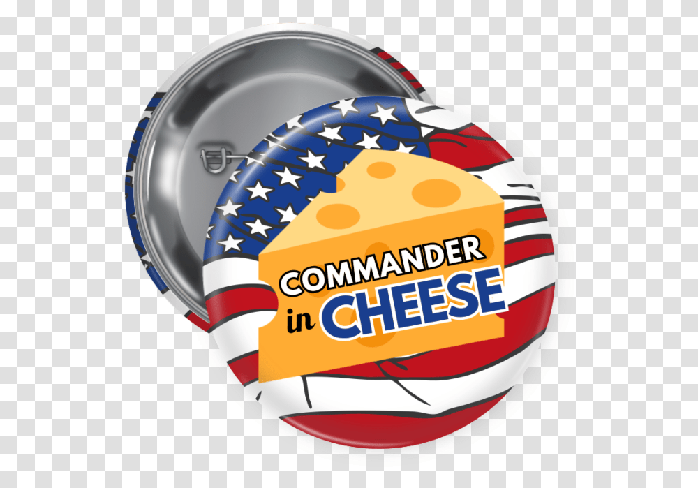 Commander In Cheese Pin Back Button Language, Helmet, Logo, Symbol, Urban Transparent Png