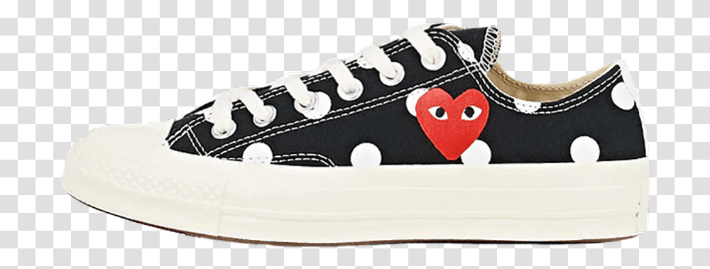 Comme Des Garcons Play X Converse Chuck Taylor All Star 70 Cdg Converse Dots, Shoe, Footwear, Clothing, Apparel Transparent Png