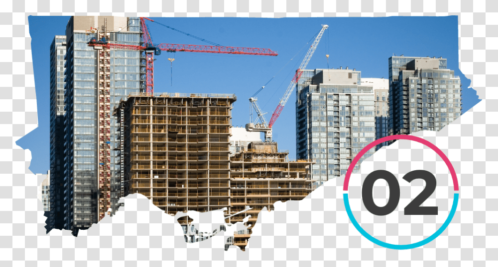 Commercial Building, Construction, Construction Crane, Urban, Condo Transparent Png