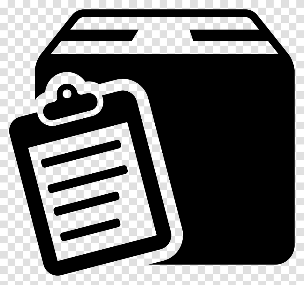Commercial Delivery Symbol Of A List On Clipboard On Inventory Icon, Appliance, Gas Pump, Machine, Toaster Transparent Png