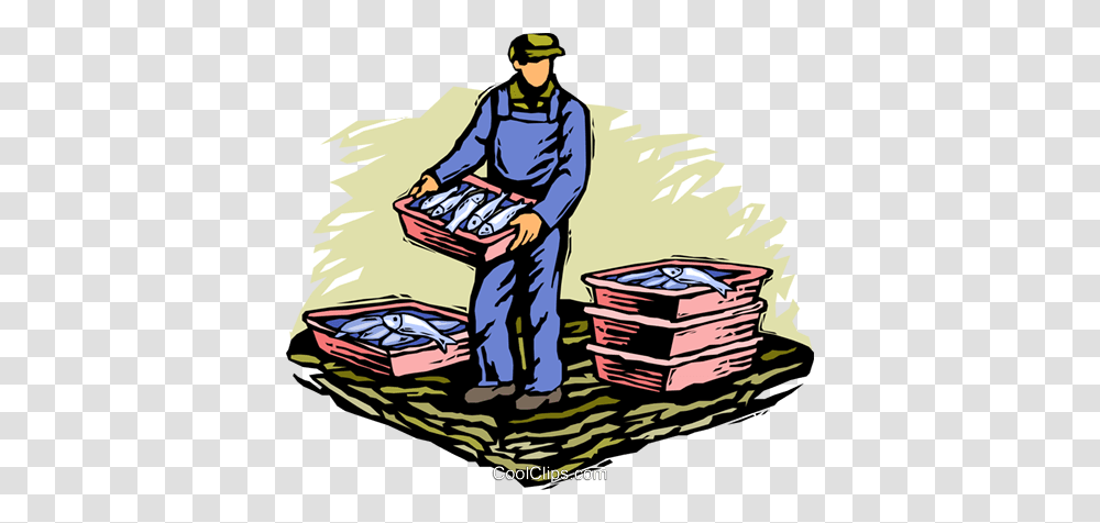 Commercial Fisherman Royalty Free Vector Clip Art Illustration, Person, Musician, Musical Instrument, Performer Transparent Png