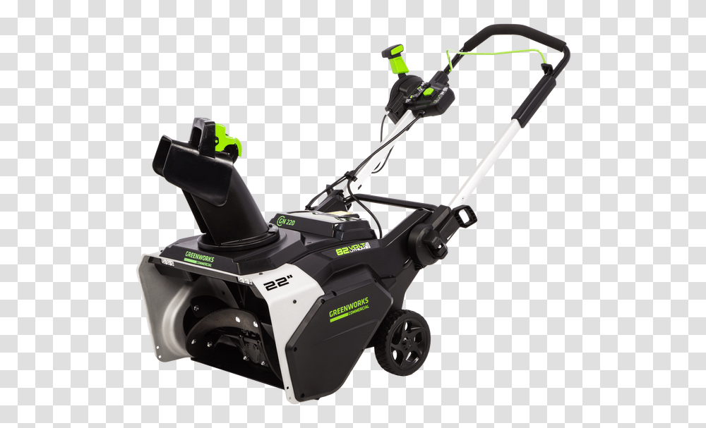 Commercial Greenworks Single Stage SnowblowerTitle Greenworks 82v Snow Blower, Lawn Mower, Tool Transparent Png