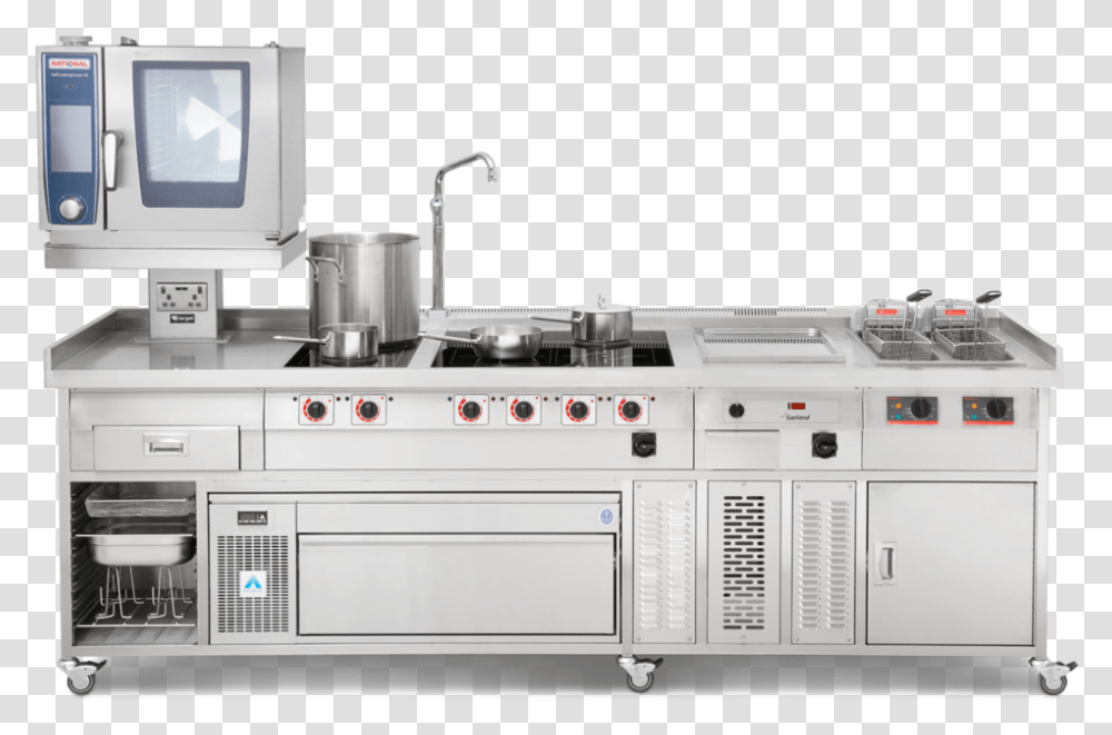 Commercial Induction Range With Hobs Fryer Plancha Kitchen, Indoors, Oven, Appliance, Mobile Phone Transparent Png