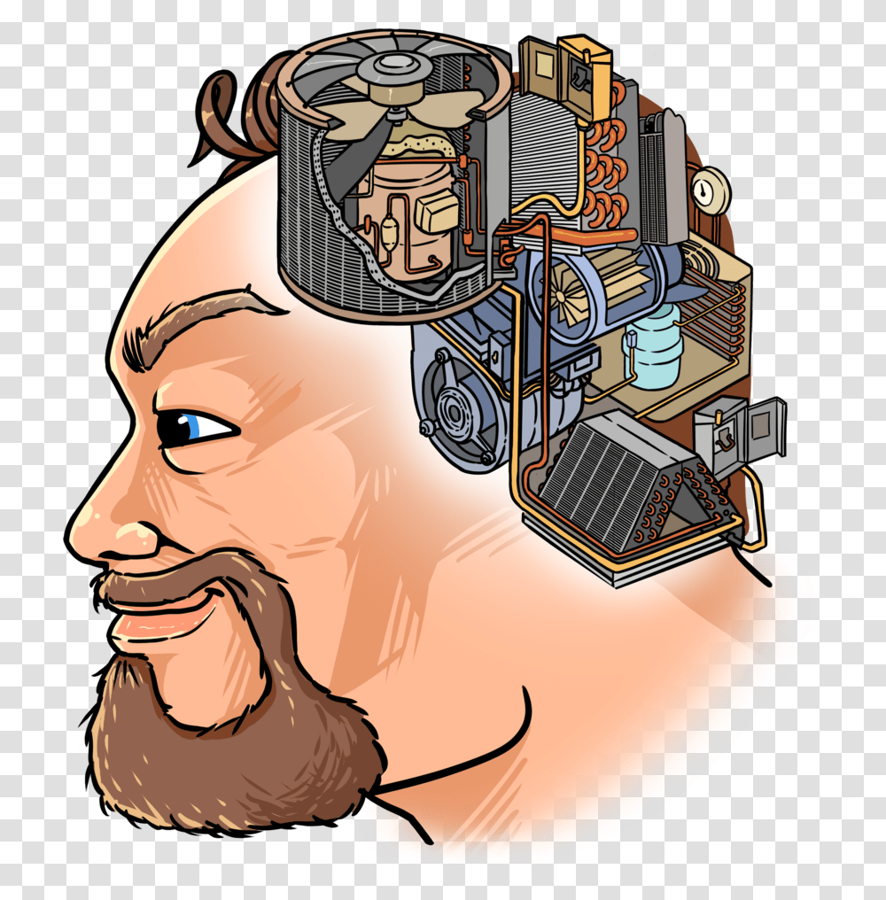 Commercial Service Call From The One Amp Only Hvac Nerd Illustration, Architecture, Building, Face Transparent Png