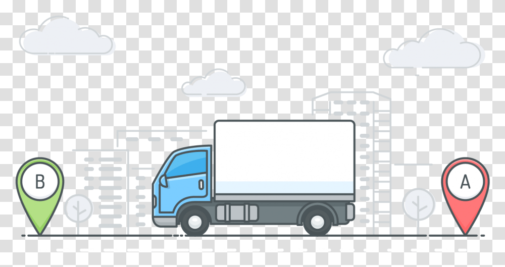 Commercial Vehicle, Transportation, Van, Moving Van, Trailer Truck Transparent Png
