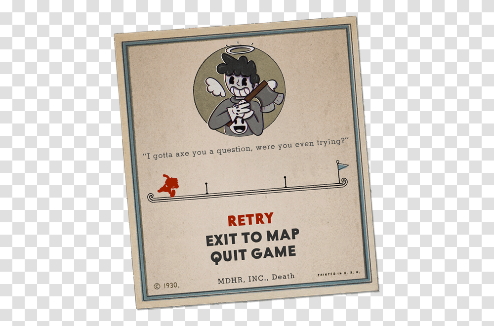 Commission Cuphead Card By Plushklavier Fur Affinity Dot Cuphead Game Over Quotes, Text, Advertisement, Paper, Label Transparent Png