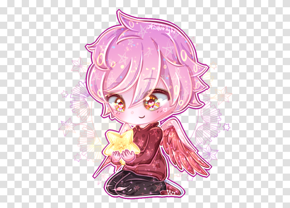 Commission For Paltr Chibi Pink Haired Anime Boy, Manga, Comics Transparent Png