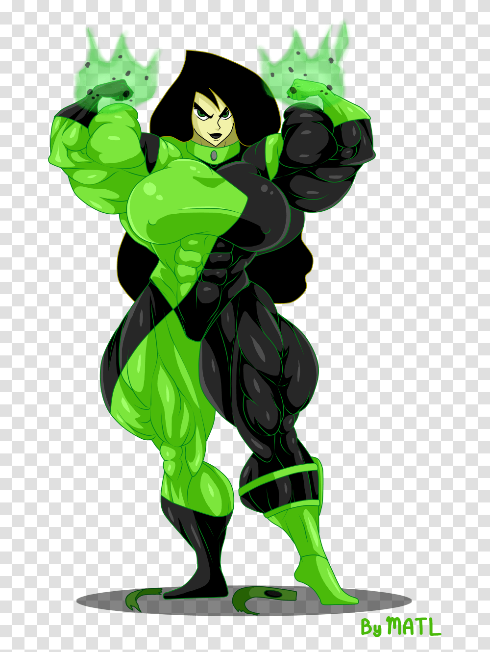 Commission Shego Kim Possible Muscle Growth, Green, Mammal, Animal Transparent Png