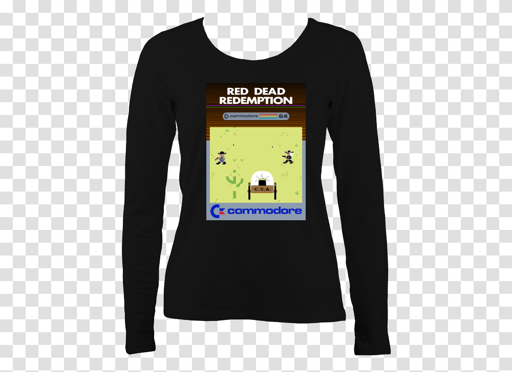Commodore C64 Red Dead Redemption Long Sleeved T Shirt, Apparel, Sweatshirt, Sweater Transparent Png