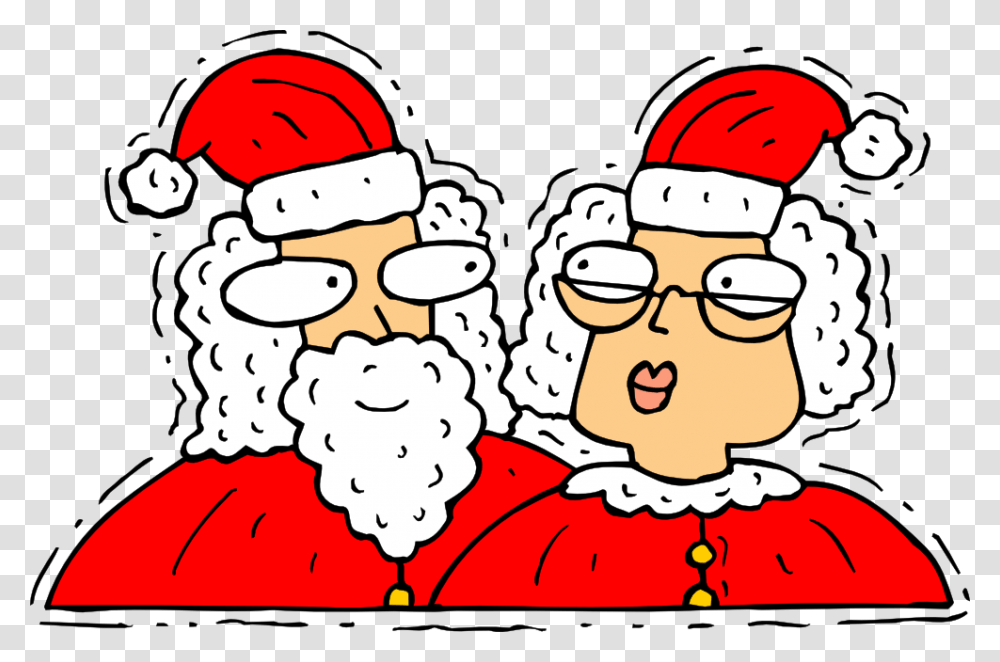 Commons Wikimedia Org Colouringbook Santa And Mrs Claus, Chef, Glasses, Accessories, Accessory Transparent Png