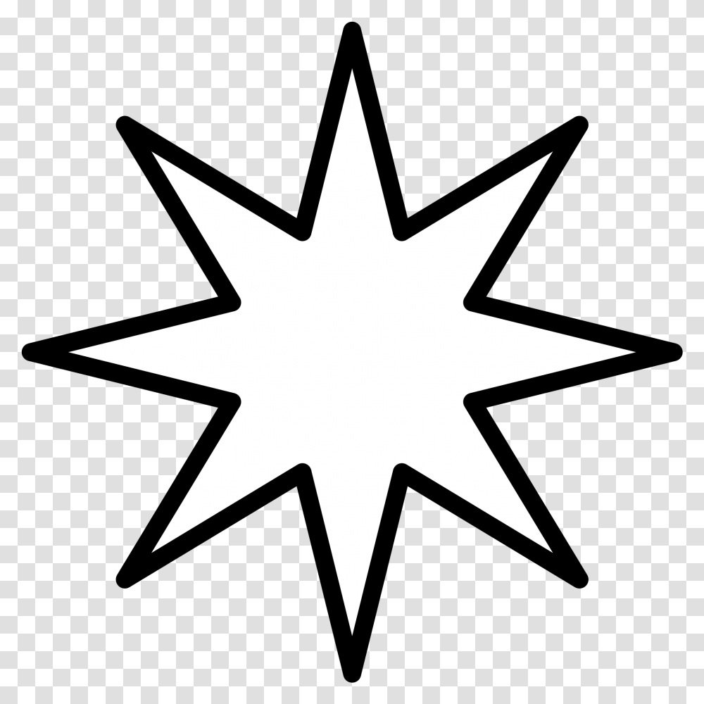 Commonwealth Star 7 Image 8 Point Star, Symbol, Cross, Star Symbol, Leaf Transparent Png