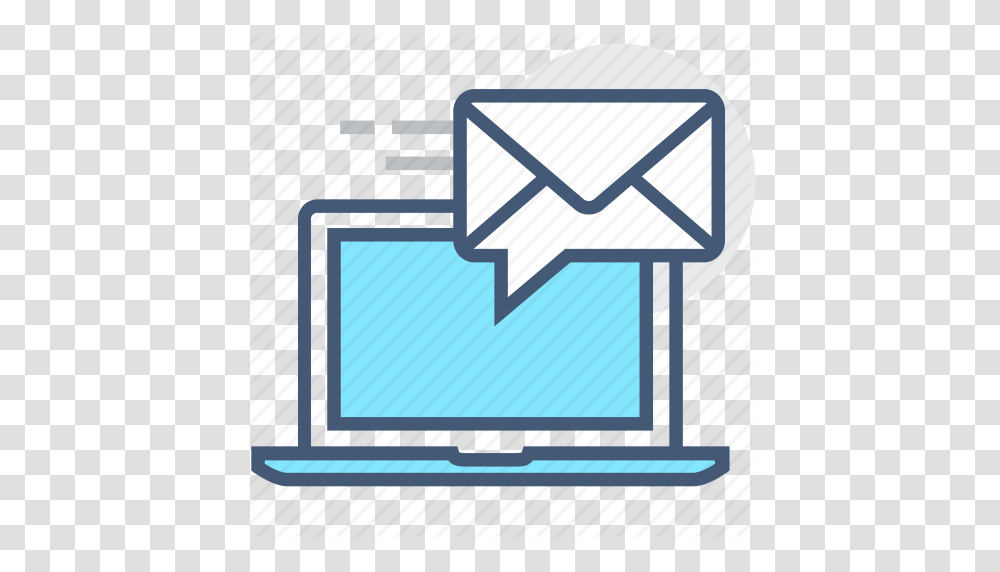 Communication Email Envelope Inbox Laptop Receive Send Icon, Airmail, Postcard Transparent Png