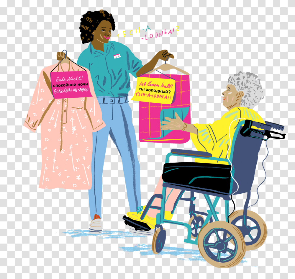 Communication In Old Peoples Homes University Giessen Illustration, Chair, Furniture, Person, Human Transparent Png