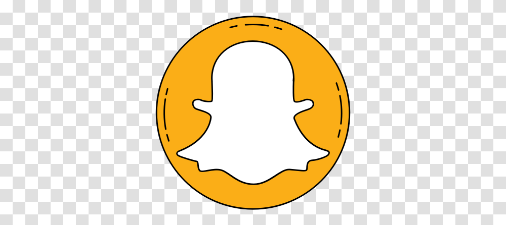 Communication Logo Media Orange Snapchat Social Icon Orange Snapchat Logo, Sweets, Food, Banana, Plant Transparent Png