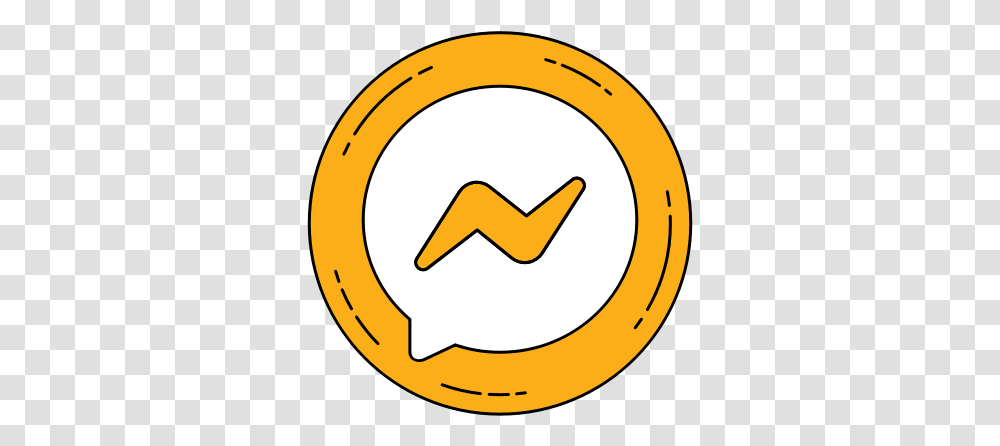 Communication Logo Message Messenger Messenger Icon Orange, Banana, Fruit, Plant, Food Transparent Png