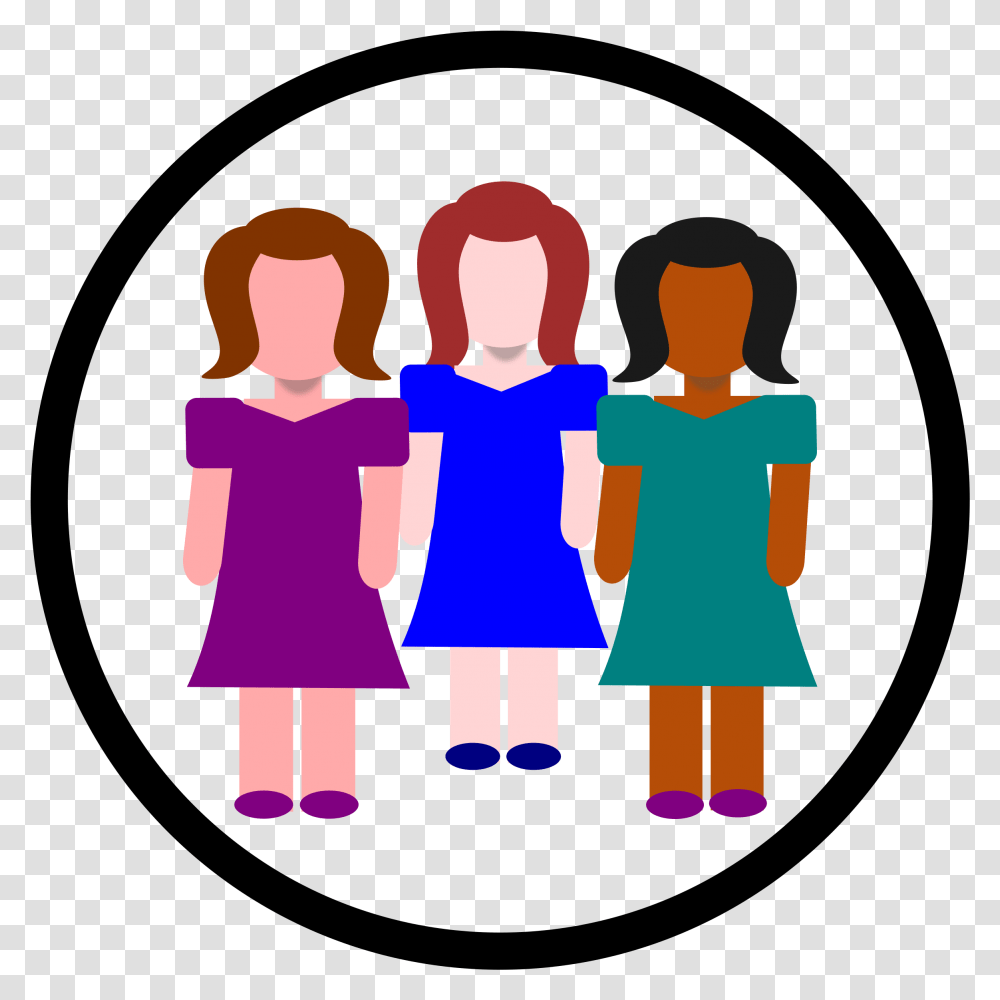Communicationgirldress Women Art Clip, Person, People, Standing, Crowd Transparent Png