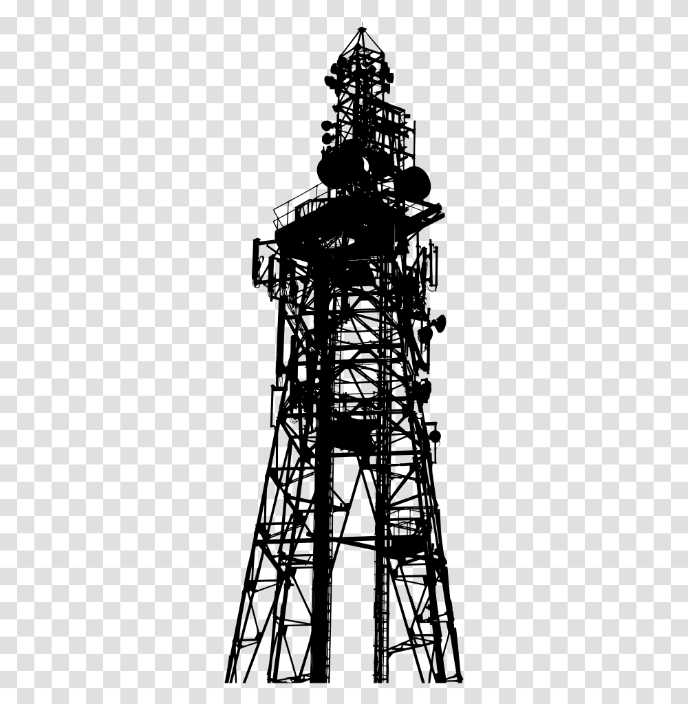 Communications Tower Silhouette Communication Tower Vector, Gray, World Of Warcraft Transparent Png