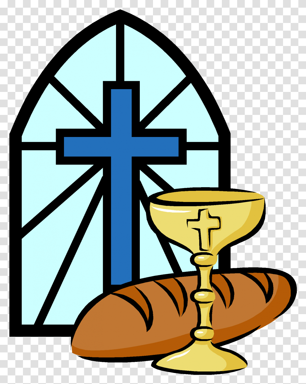 Communion Bread And Wine Clip Art, Cross Transparent Png