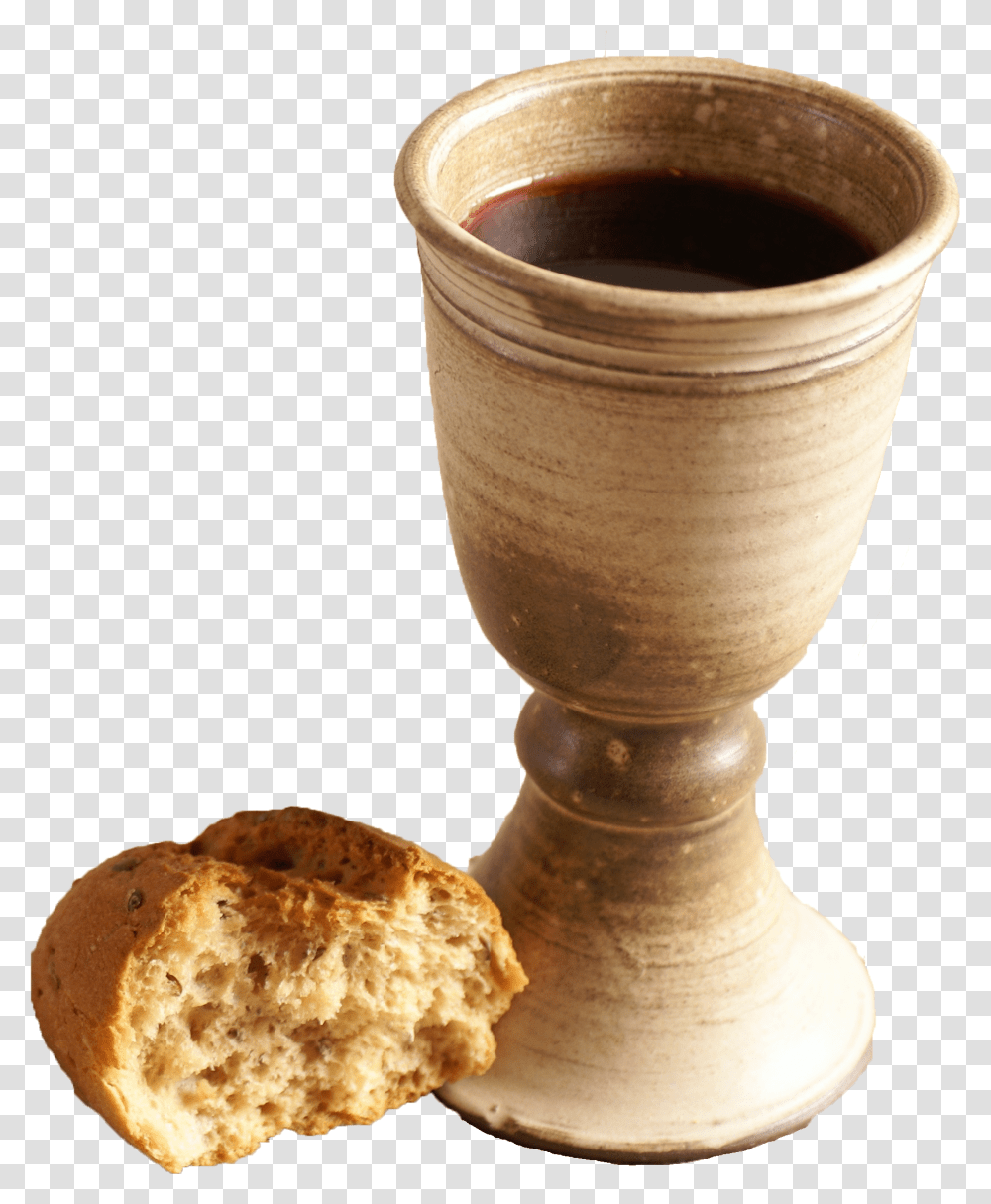 Communion Cup Lord's Supper, Glass, Goblet, Bread, Food Transparent Png