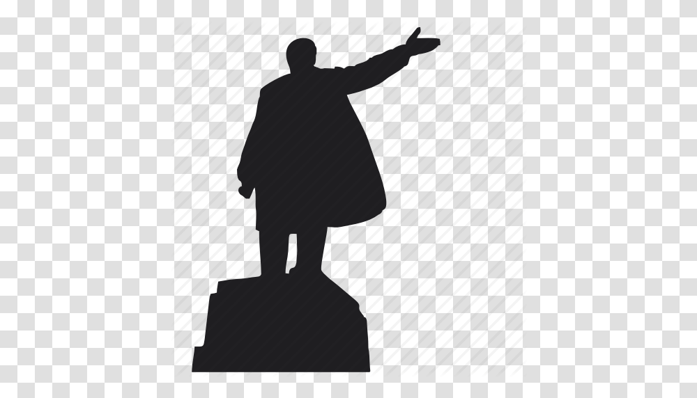 Communism Lenin Monument Politic Politics Russia Icon, Silhouette, Cross, Duel Transparent Png