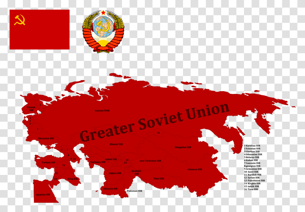 Communist Flag Soviet Union Biggest Map, Poster, Logo, Leaf Transparent Png
