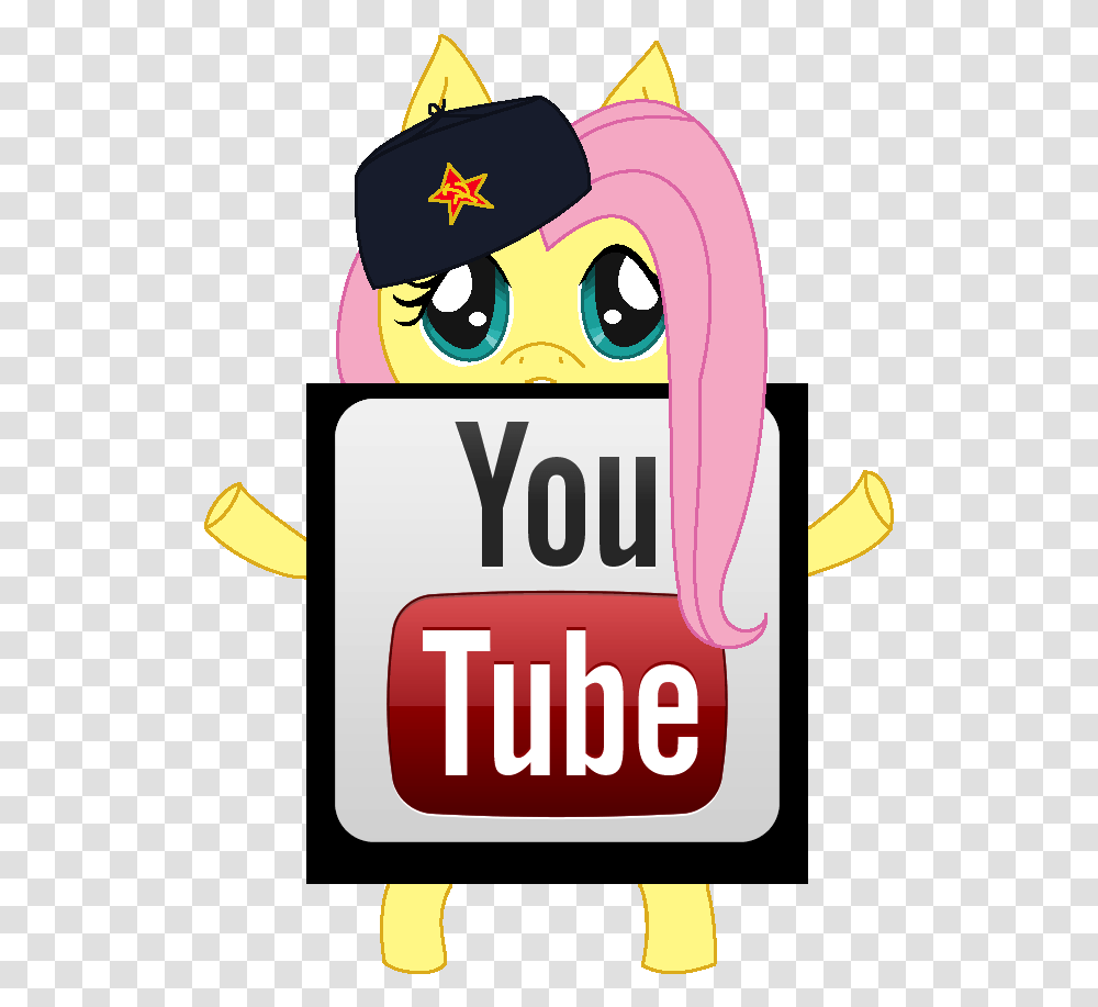 Communist Fluttershy Youtube Logo By Youtube, Angry Birds, Text, Label Transparent Png
