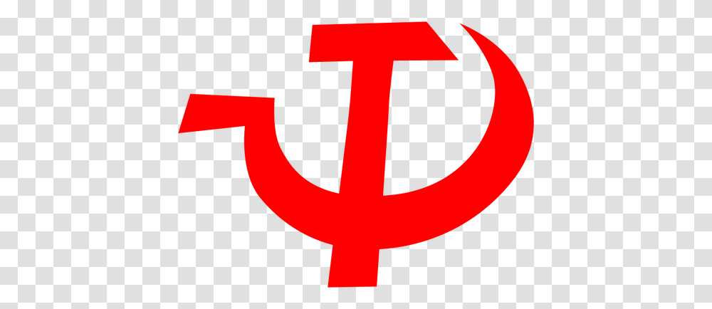 Communist Sign Of Thin Hammer And Sickle Upright Vector Image, Cross, Emblem, Logo Transparent Png