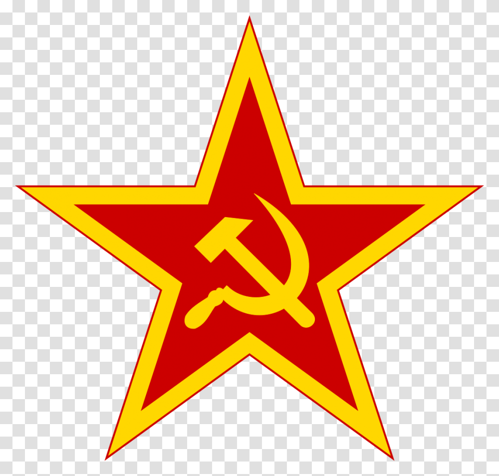 Communist Star With Golden Border And Red Rims, Star Symbol, Cross Transparent Png
